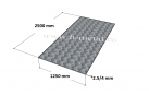 Tabla striata aluminiu 2.5/4x1250x2500 mm 1